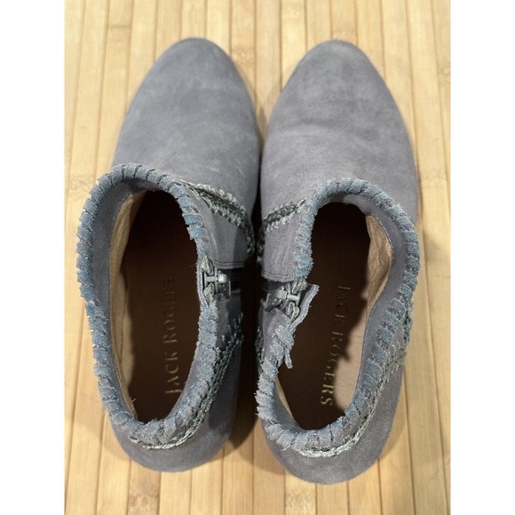 Jack Rogers Gemma Suede Ankle Booties, Gray, Size 7 M Stitched - Picture 8 of 11